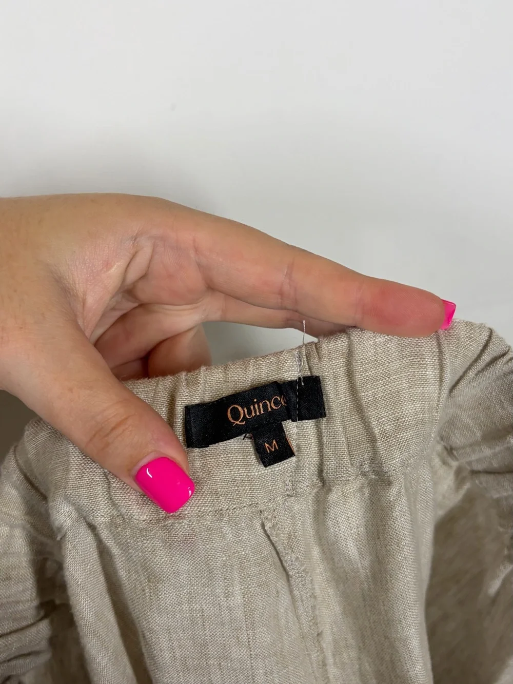 Quince 100% European Linen Tapered Ankle Pants Size Medium